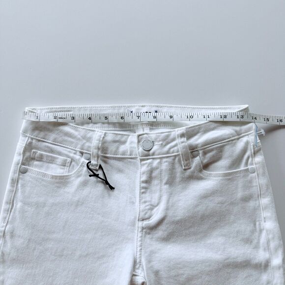 NWOT Paige Denim Women's Jax Mid-Rise Knee Length Shorts in White Size 25 - Picture 11 of 12